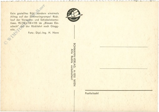 lokomotive 95.113+118+115 im "blauen einschnitt" auf der rückfahrt nach gloggnitz