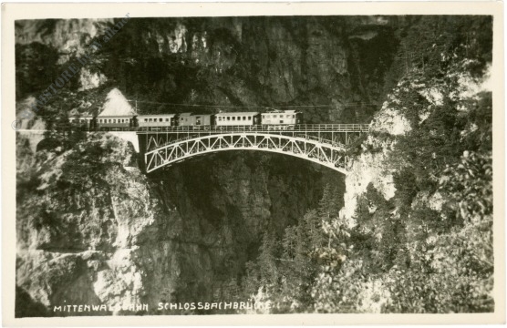 mittenwaldbahn, schlossbachbrücke