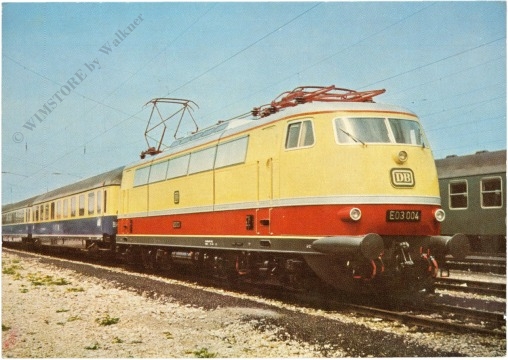 db schnellfahrt 200 km/h, lok e 03