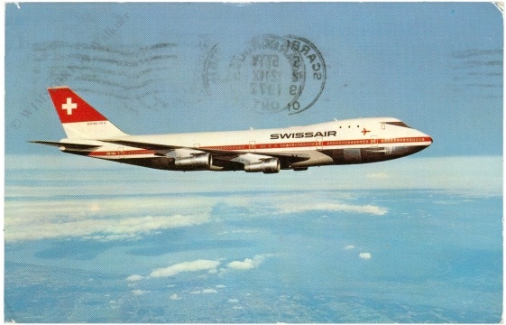 swiss air, boeing 747 b
