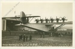 dornier riesenflugzeug "do.x" vor der werft