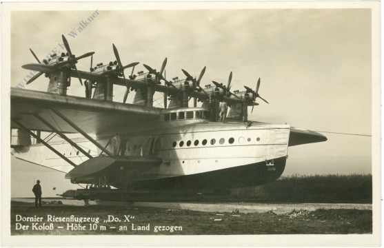 dornier riesenflugzeug do.x der koloß an land gezogen