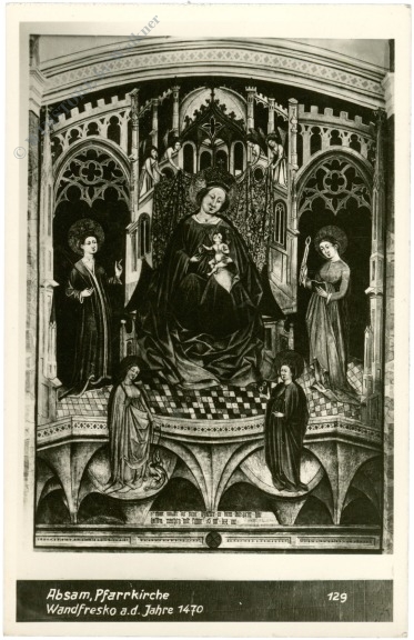 absam, pfarrkirche, wandfresko
