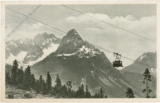 ehrwald, tiroler zugspitzbahn, blick auf die mieminger berge mit sonnenspitze