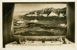 innsbruck, blick vom berghotel patscherkofel gegen inntal, zugspitze und innsbruck mit brandjoch
