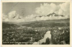 innsbruck, gegen süden mit serles und nockspitze