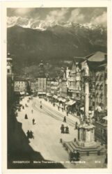 innsbruck, maria theresienstrasse mit annasäule