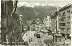 innsbruck, maria theresienstrasse gegen die nordkette