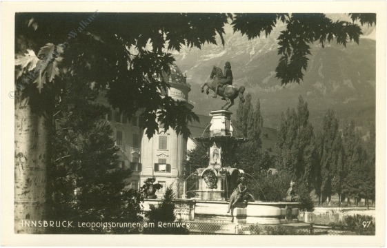 innsbruck, leopoldsbrunnen am rennweg