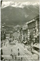 innsbruck, maria theresienstrasse gegen die nordkette