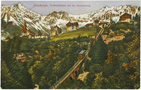 innsbruck, drahtseilbahn auf die hungerburg