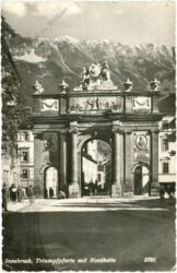 innsbruck, triumphpforte mit nordkette