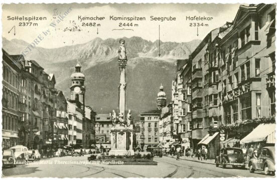 innsbruck, maria theresienstrasse mit nordkette