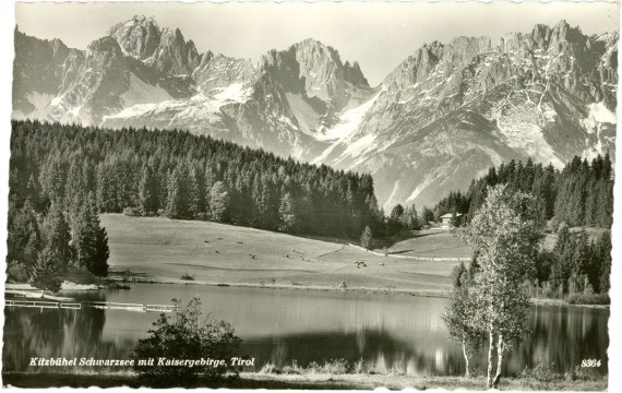 kitzbühel, schwarzsee mit kaisergebirge