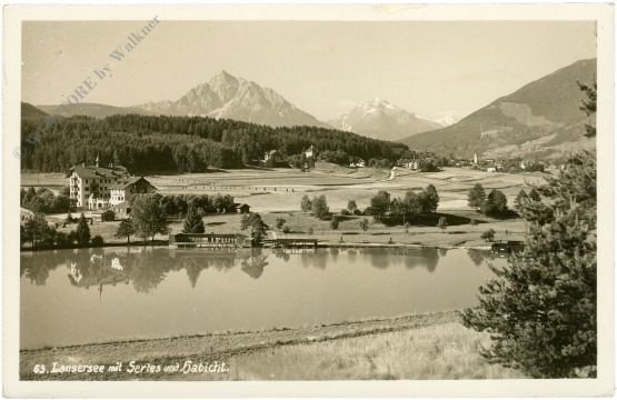 lans, lansersee mit serles und habicht