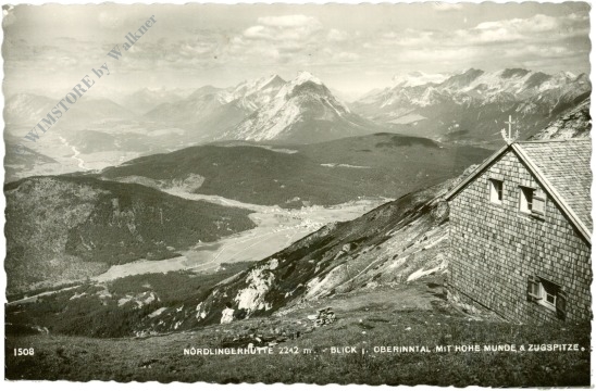 reith bei seefeld, nördlingerhütte, blick i. oberinntal mit hohe munde und zugspitze