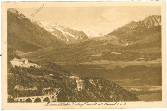 zirl, mittenwaldbahn, vosberg viadukt mit tunnel