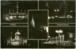 wien, multiansicht bei festbeleuchtung
