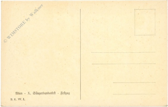 wien, x. sängerbundfest, festzug