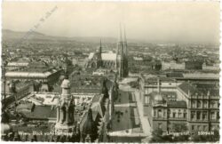 wien 1, blick vom rathaus, votivkirche, universität