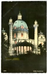 wien 4, karlskirche bei nacht