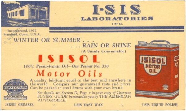i sis laboratories isisol motor oils