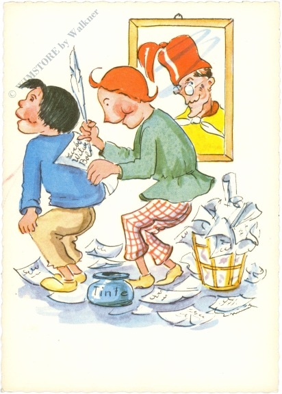 max & moritz: schreiben einen brief