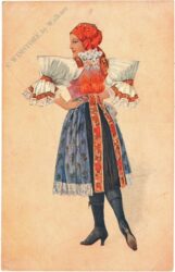 dame in tracht