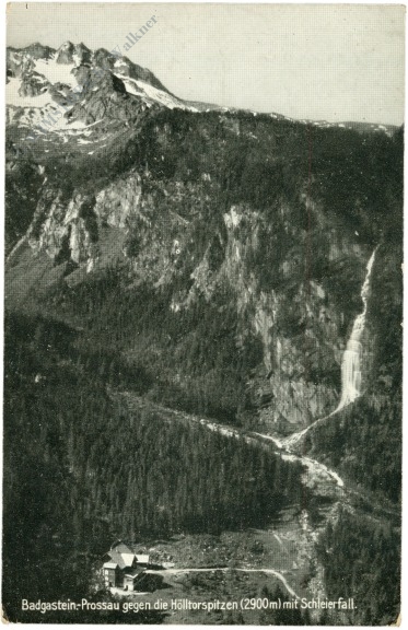 bad gastein, prossau gegen die hölltorspitzen mit schleierfall bad gastein, prossau gegen die hölltorspitzen mit schleierfall