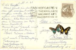 bad hofgastein, ansicht mit gedicht