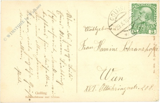 golling, bahnhofstrasse und schloss