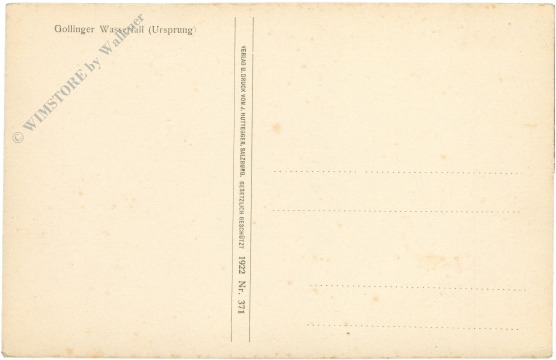 golling, gollinger wasserfall (ursprung)