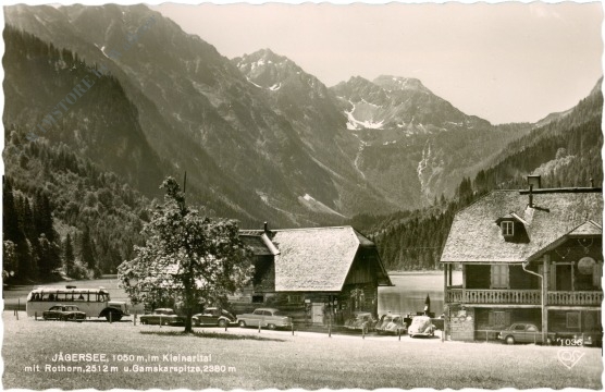 kleinarl, jägersee mit rothorn u. gamskarspitze