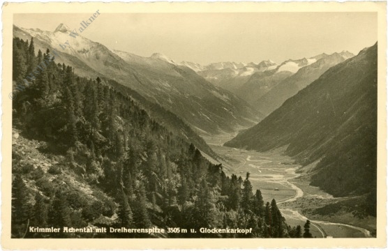 krimml, krimmler achental mit dreiherrenspitze u. glockenkarkopf