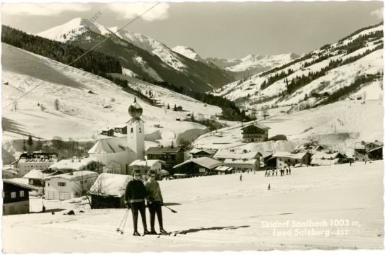saalbach hinterglemm, skidorf ansicht