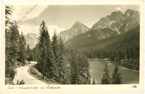 weissbach bei lofer, fernpaßstrasse mit weissensee
