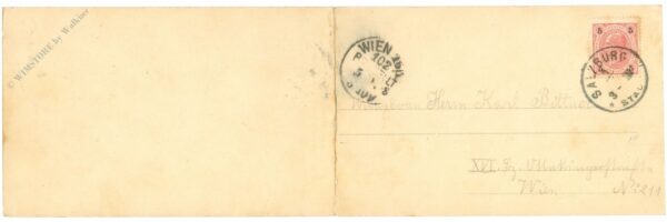 salzburg, panorama klappkarte