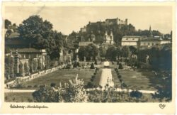 salzburg, mirabellgarten mit hohensalzburg