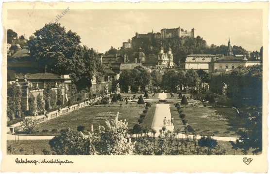 salzburg, mirabellgarten mit hohensalzburg salzburg, mirabellgarten mit hohensalzburg