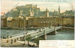 salzburg, staatsbrücke und festung