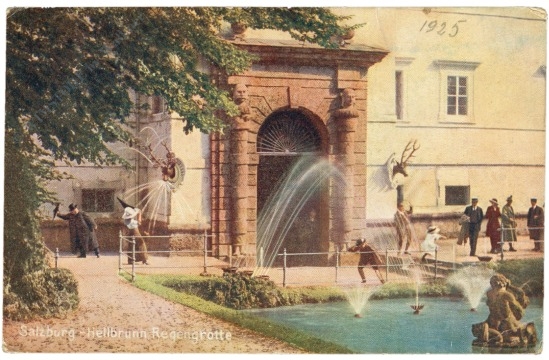 salzburg, schloss hellbrunn, regengrotte