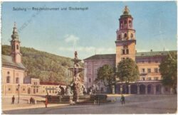 salzburg, residenzbrunnen und glockenspiel