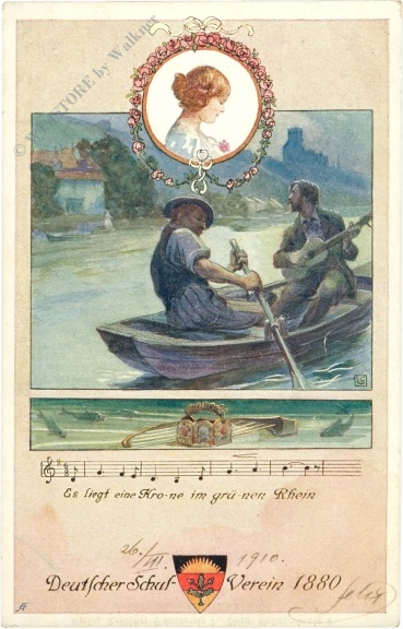 es liegt eine krone im grünen rhein...