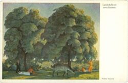landschaft mit zwei bäumen
