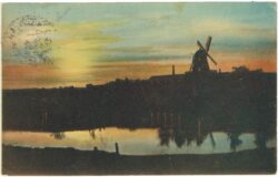 sonnenuntergang bei der mühle