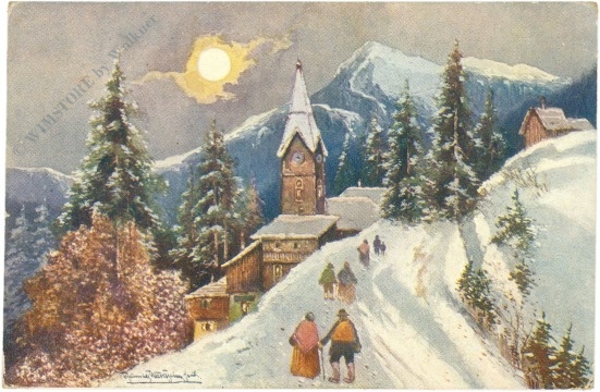 am weg in die kirche