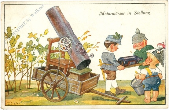 motormörser in stellung