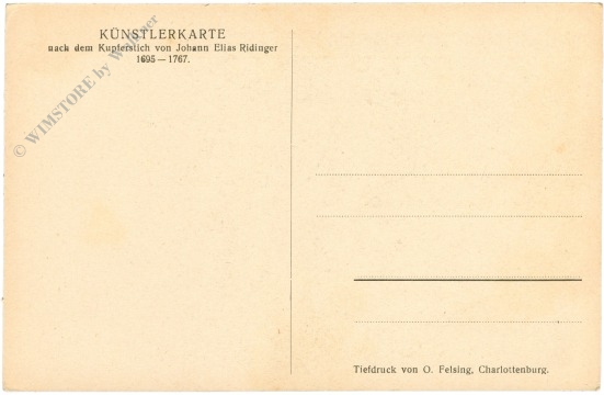 ridinger, johann elias: kupferstich