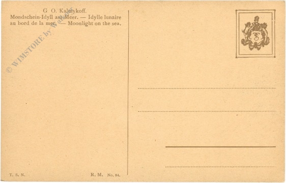 kalmykoff, g.o.: mondschein idyll am meer