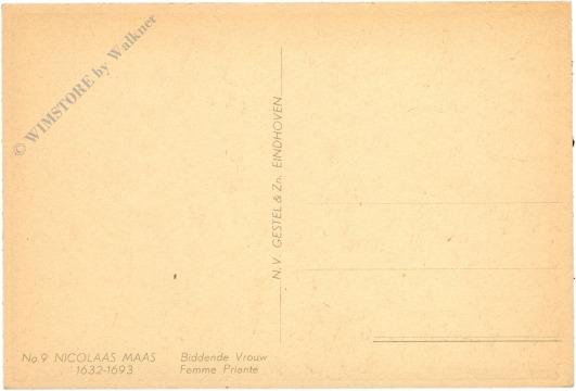 maas, nicolaas: femme priante